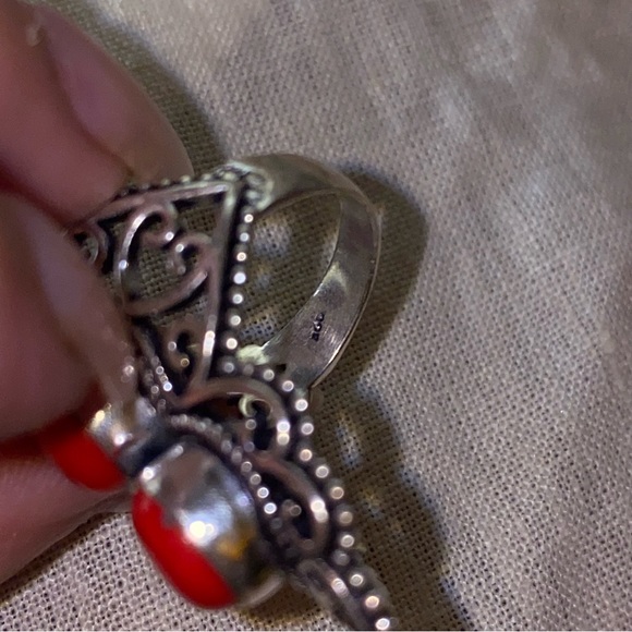 Italian Coral Renaissance handcrafted ring - Picture 6 of 9